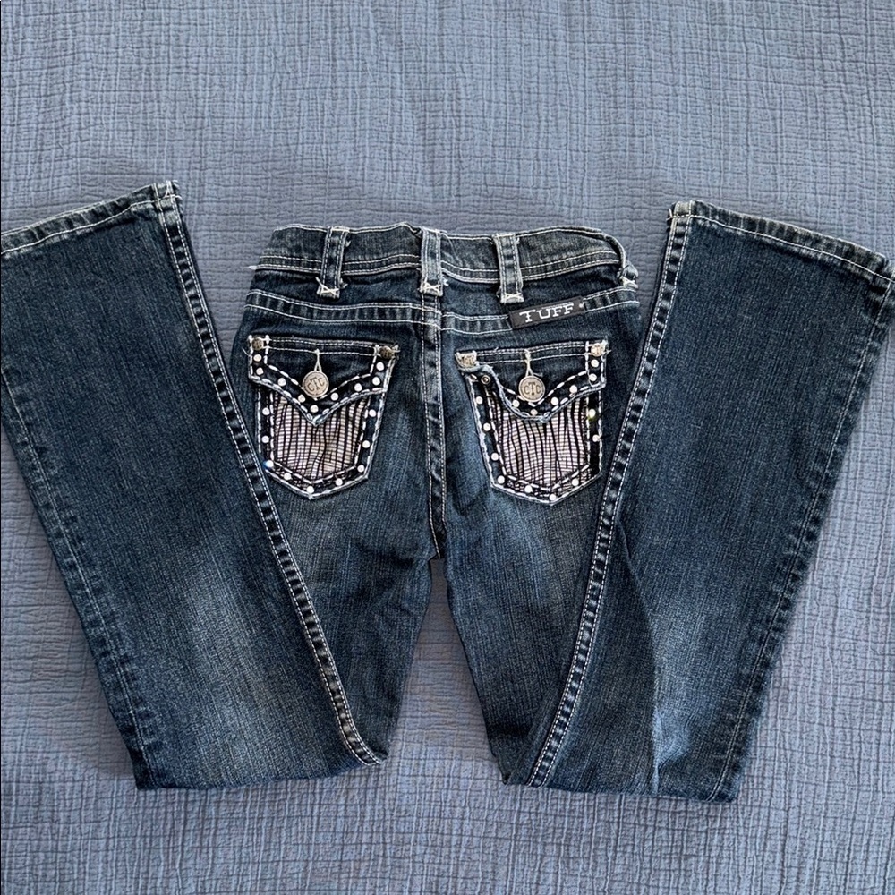 Cowgirl Tuff Co. Jazzy Blue Boot Cut Jeans EUC 8